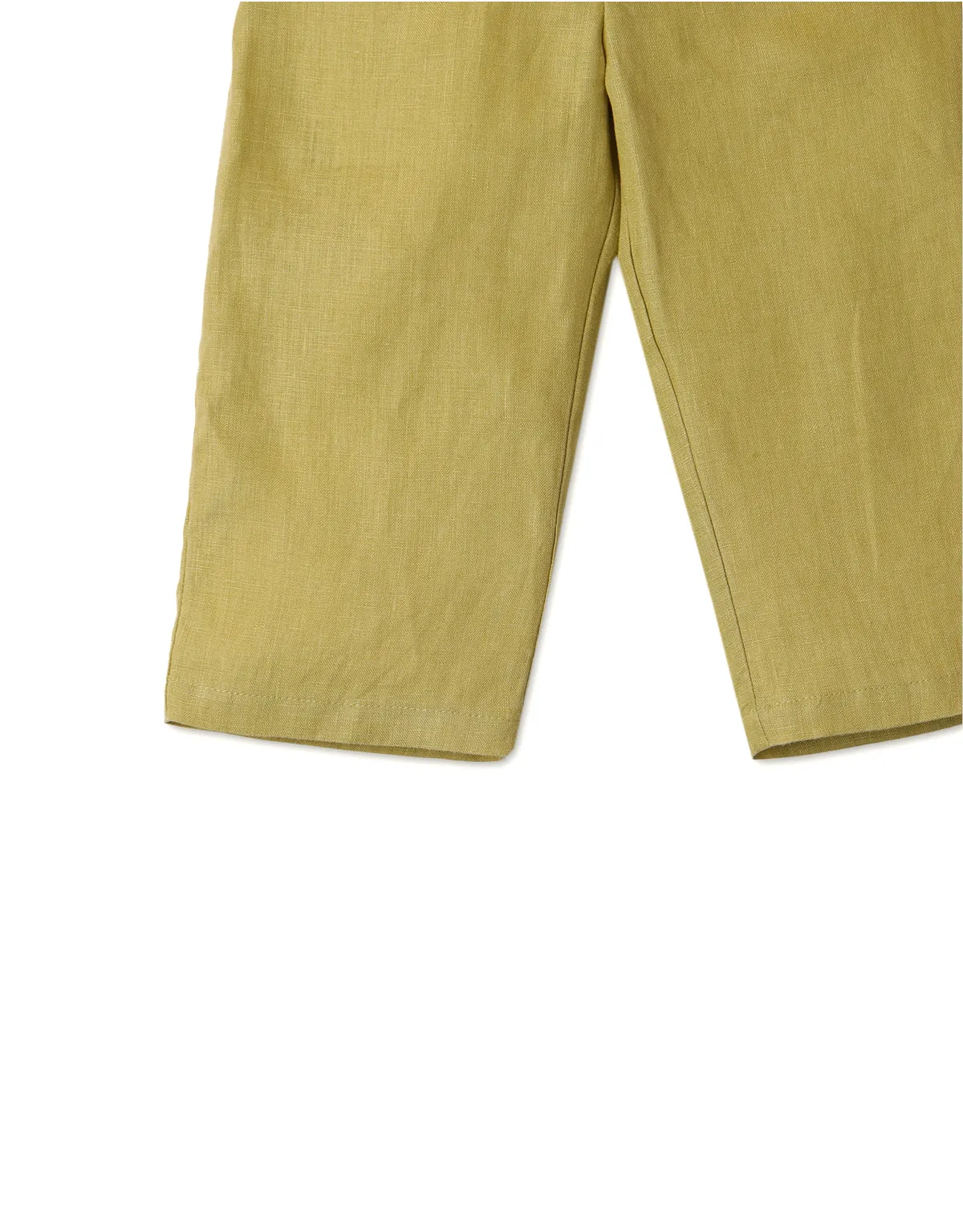 BABY GIRLS PULL-ON PANTS WITH RICRAC AND EMBRO ON POCKETS